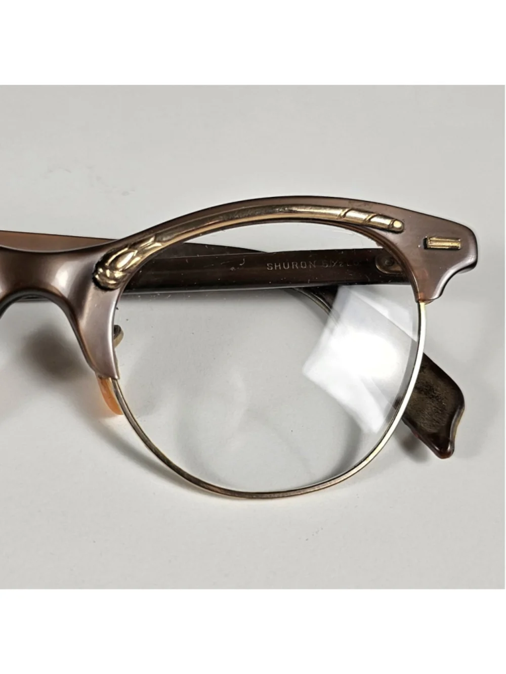 Vintage 50s Shuron Cat Eye Browline Glasses Frames - For Restoration/Parts